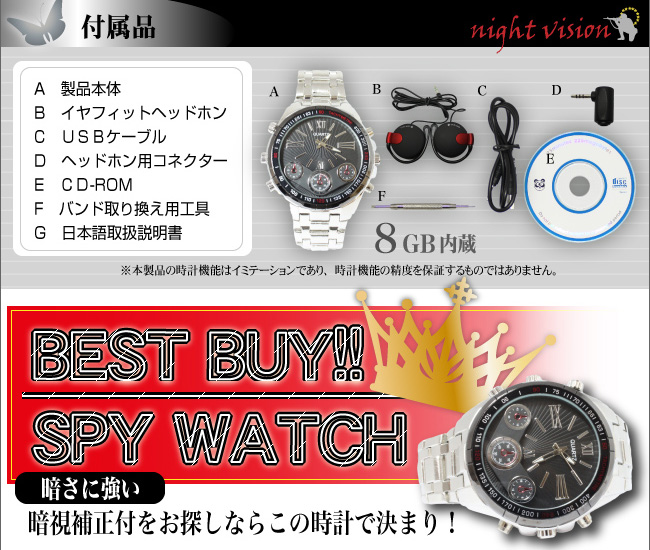 腕時計型スパイカメラ