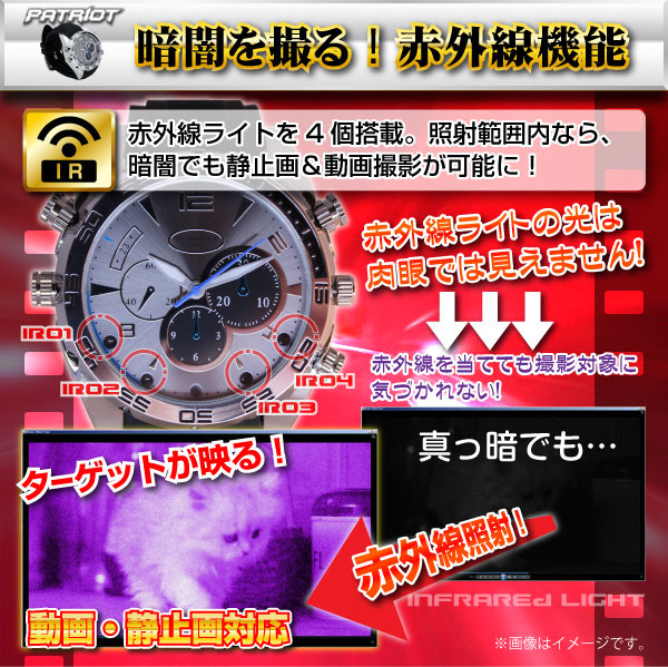 腕時計型ビデオカメラ(匠ブランド)PATRIOT(パトリオット)