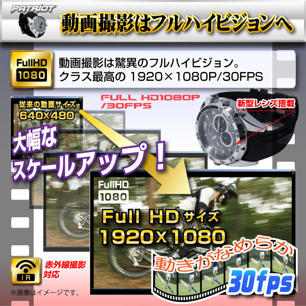 腕時計型ビデオカメラ(匠ブランド)PATRIOT(パトリオット)