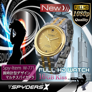 腕時計 腕時計型 スパイカメラ スパイダーズX （W-771） フルハイビジョン 動体検知 16GB内蔵