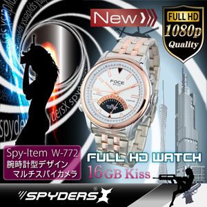 腕時計型 スパイカメラ スパイダーズX （W-772） フルハイビジョン 動体検知 16GB内蔵